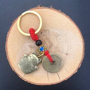 Japanse sleutelhanger | Gelukskat | Manekineko | Gelukskat | Cadeau | Vrouw en dochter