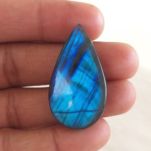 39x22x7 MM Labradorite Stone Cabochon Pear Shape Gemstone 45.4 Carat Labradorite Jewelry Labradorite Stone Cabochon For Pendant