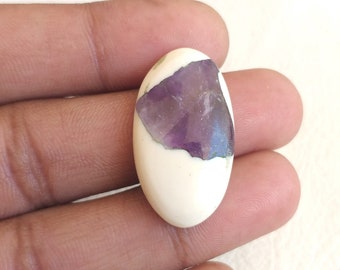 31x17x6 MM Amethyst Stone Cabochon Oval Shape Gemstone 16.3 Carat Amethyst Stone Jewelry Beautiful Amethyst Stone Cabochon For Pendant