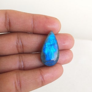 30x16x7 MM Labradorite Stone Cabochon Pear Shape Gemstone 26.1 Carat Labradorite Stone Cabochon For Pendant Labradorite Jewelry