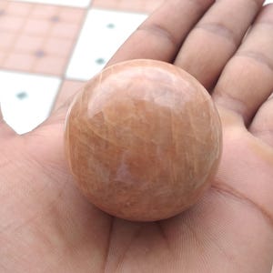 Peach Moonstone Sphere: Polished Healing Crystal (43 MM)
