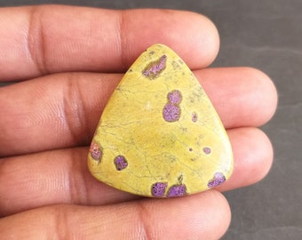 37x34x6 MM Atlantisite Stichtite Stone Cabochon Gemstone 52.4 Carat Pear Shape Atlantisite Stone Atlantisite Stichtite Cabochon For Pendant