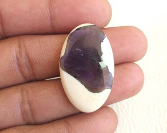 34x21x5 MM Beautiful Amethyst Stone Cabochon Oval Shape Gemstone 23.7 Carat Amethyst Stone Jewelry Amethyst Stone Cabochon For Pendant