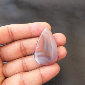 43x26x6 MM Natural Botswana Agate Stone Cabochon Pear Shape 44.8 Carat Gemstone Botswana Agate Jewelry Botswana Agate Cabochon For Pendant