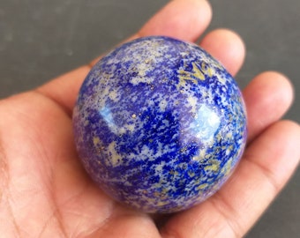 Natural Lapis Lazuli Sphere: Healing Crystal Home Decor (51 MM, 203 Gram)