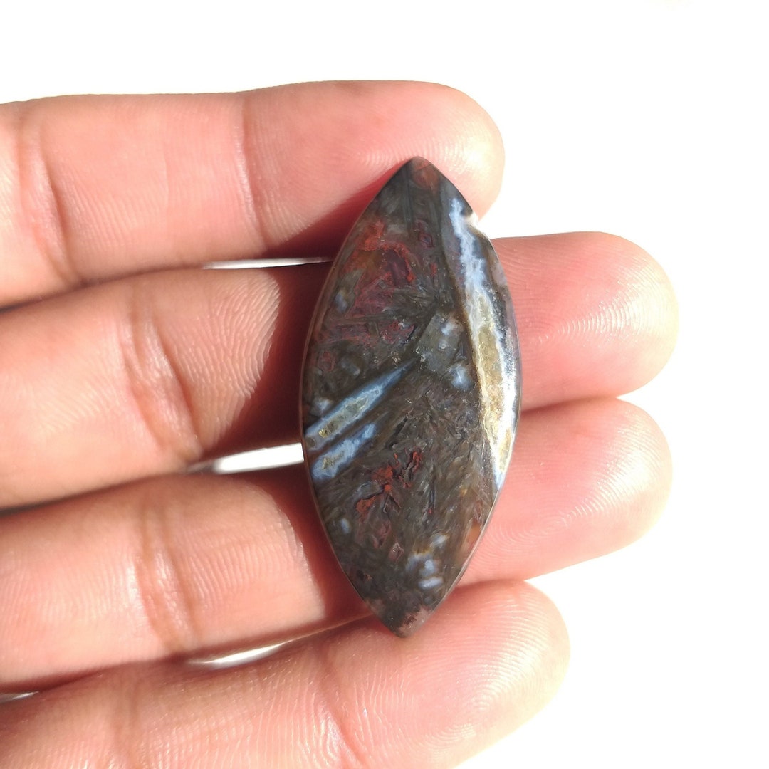 43x20x5 MM Amazing Steak Agate Cabochon Marquise Shape Gemstone Steak