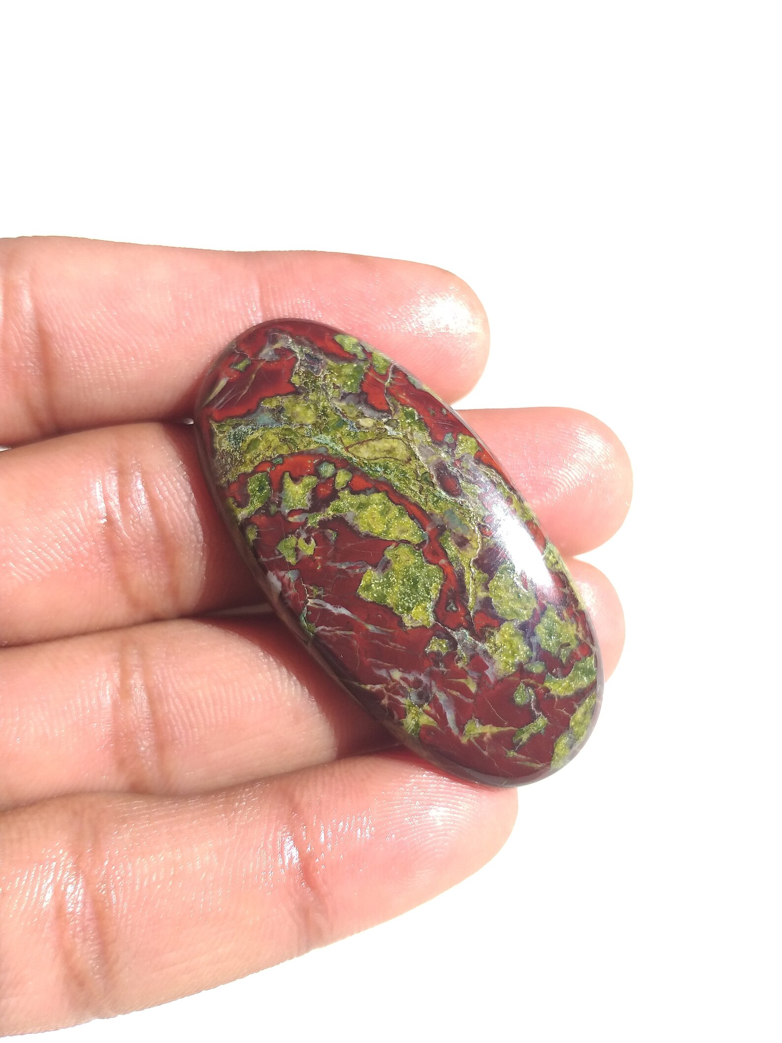 51x26x5 MM Amazing Dragon Blood Stone Cabochon Gemstone Oval | Etsy