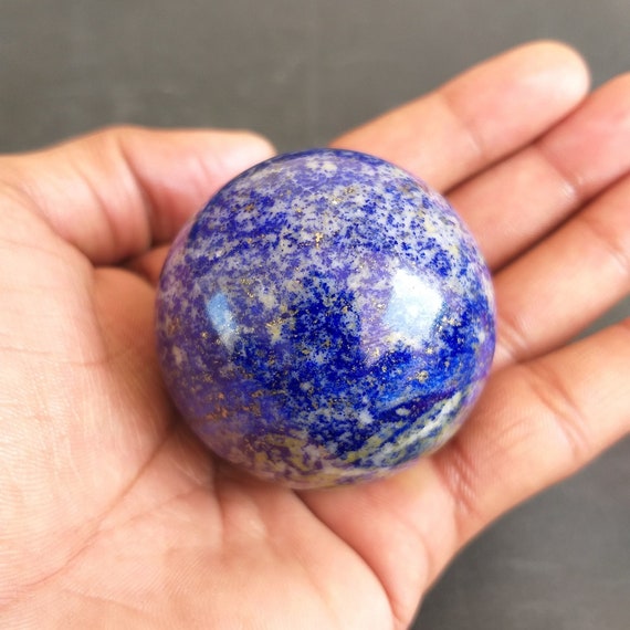 Lapis Lazuli Sphere: AAA Quality Healing Crystal (51 MM, 206 Gram)