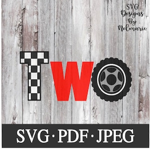 Racing TwoSVG, Racing 2nd Birthday Cut File, Instant Download file, jpeg, Race car pdf, Cutting file, SVG file, 2nd Birthday Cars, Racing