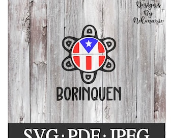 Borinquen SVG, Taino Borinquen JPEG, Taino Puerto Ricaanse vlag digitaal bestand, Taino SVG, Puerto Ricaanse vlag SVG, Instant Download, PDF, bestand knippen