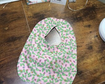 Ladybug newborn baby bib