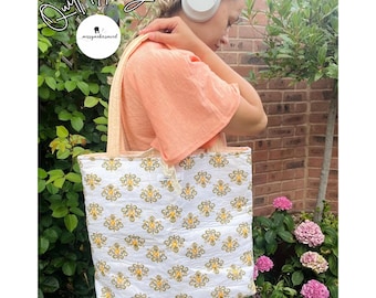 Quilted tote bag | summer beach bag | limited edition.