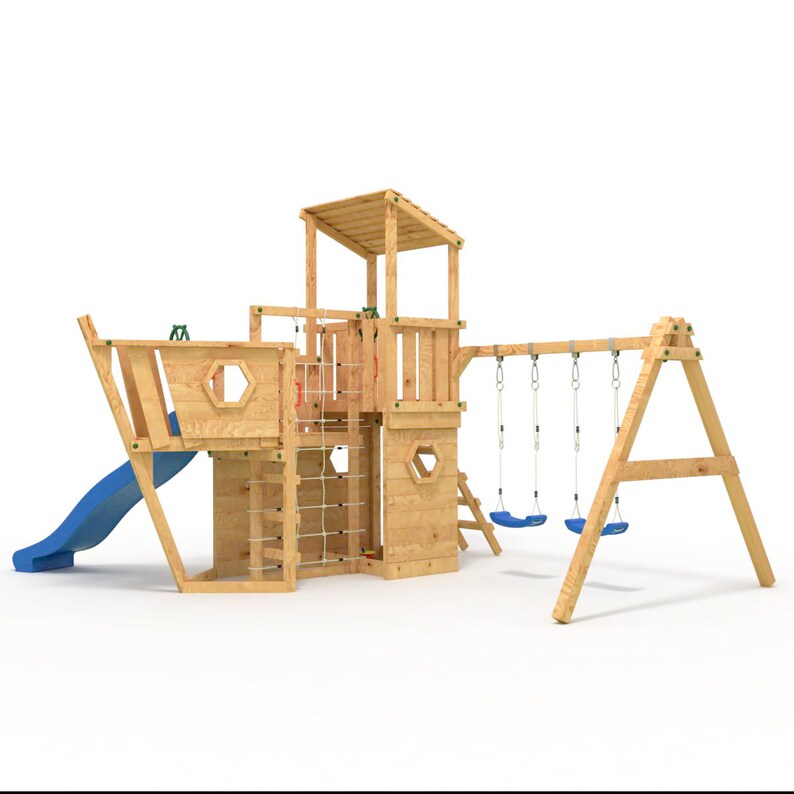 childrens wooden pirate ship climbing frame