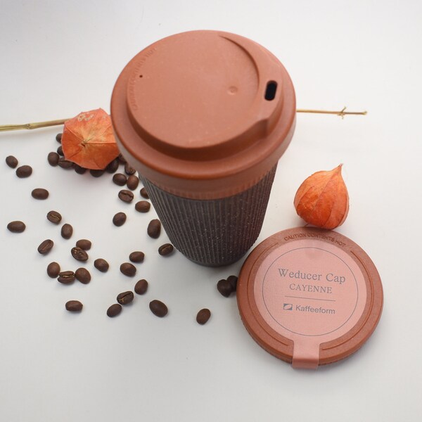 Zero Waste Coffee To Go Becher / Natural Coffee To Go Travel Mug / Kaffeeform (aus Kaffeesatz)