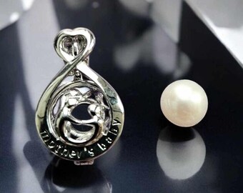Sterling silver mother & baby cage (Mother's Day offer!)