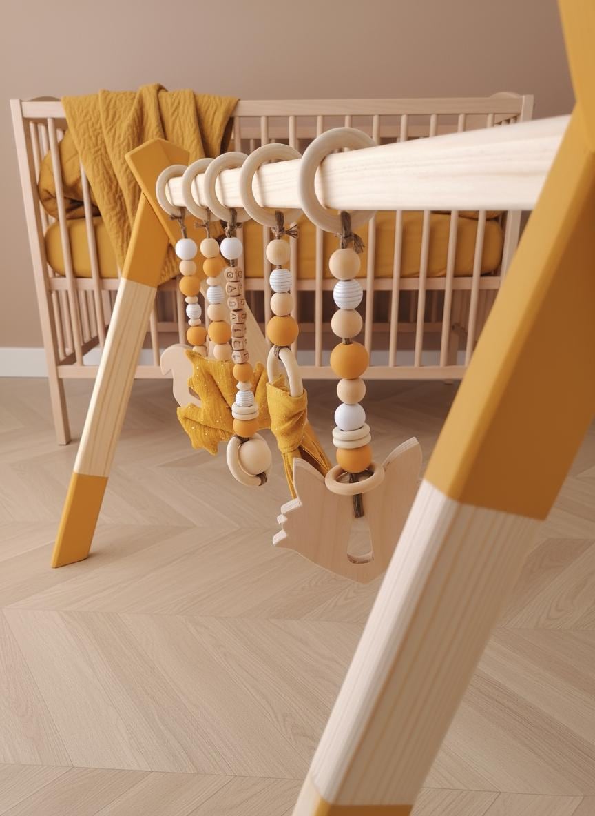 Portique d'éveil en bois , Arche d'éveil en bois