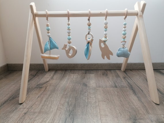 Portique D Eveil En Bois Arche D Eveil En Bois Etsy