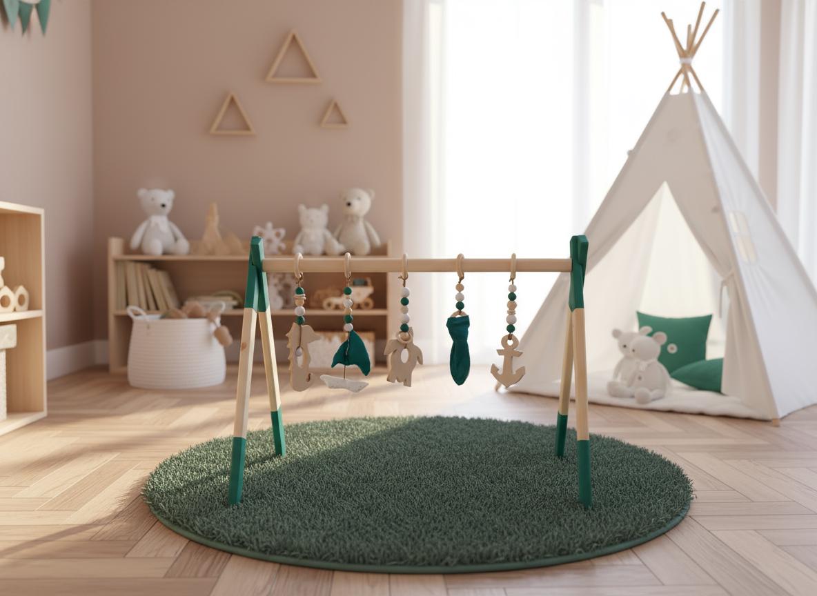 Portique d'éveil en bois , Arche d'éveil en bois