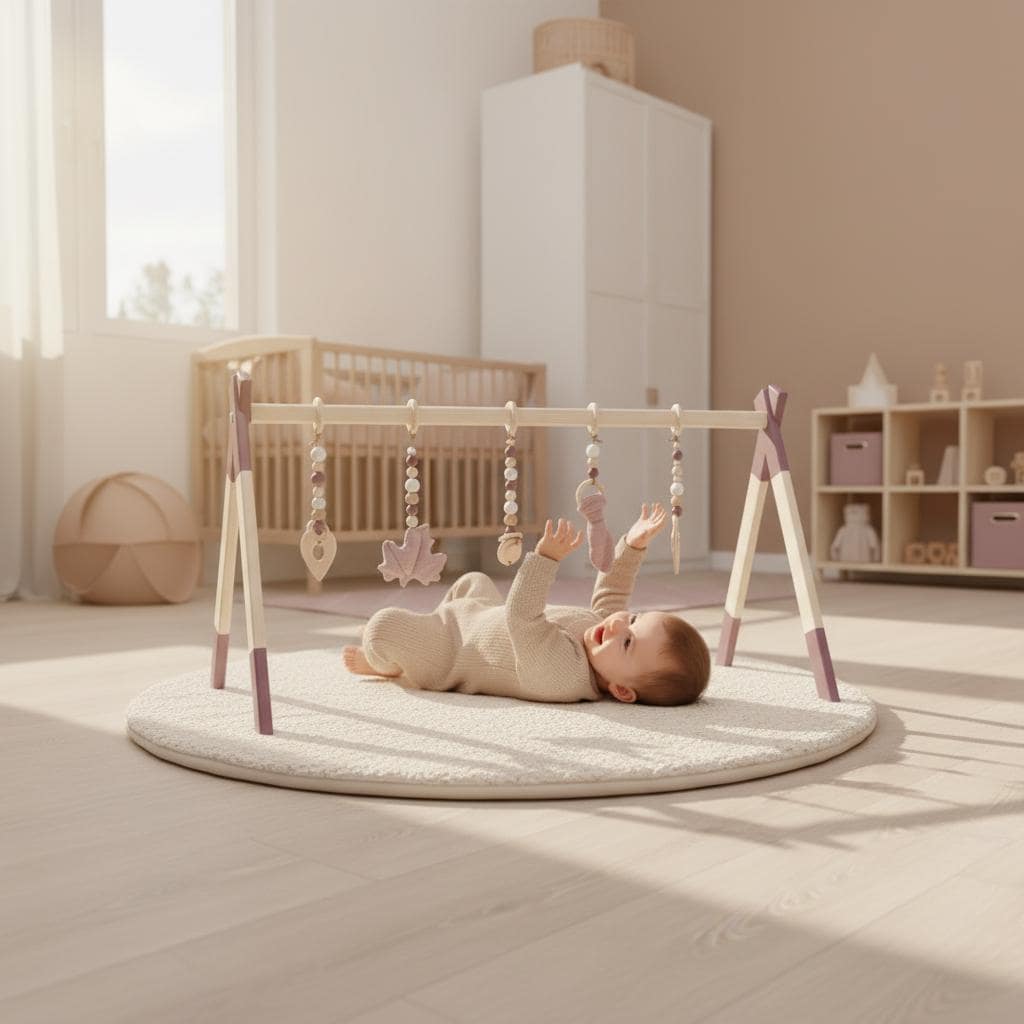 Portique d'Éveil Montessori en Bois pour Bébé: Arche de Jeux Solide et Portique d'Éveil Montessori en Bois pour Bébé: Arche de Jeux Solide et