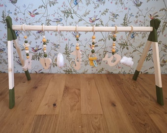 Wooden play gantry, wooden play arch for twins, twins