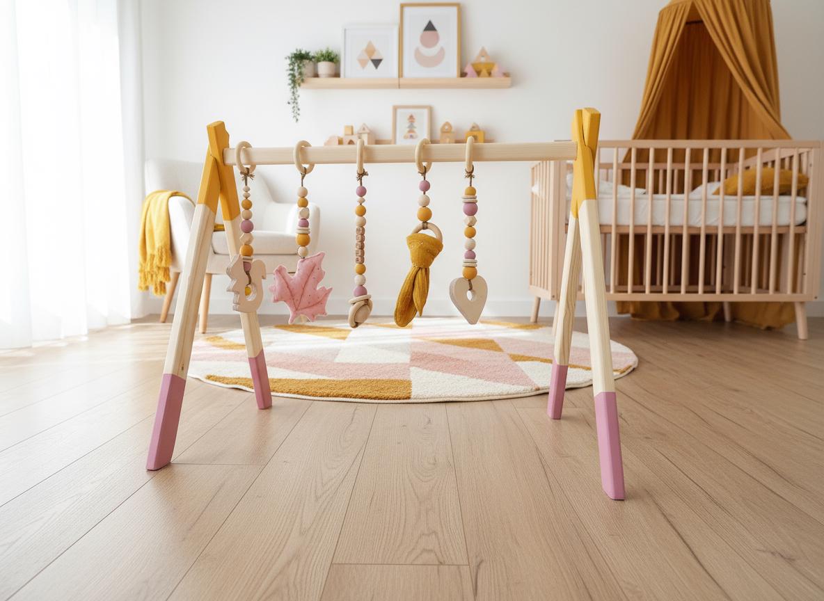 Portique d'éveil en bois , Arche d'éveil en bois