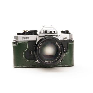 TP ORIG demi-étui pour Nikon FM2 / FM2n / FE / FE2 Vert