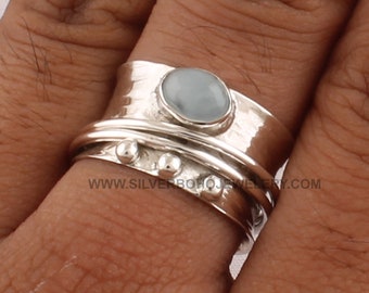 All Size  S178 Details about   Solid 925 Sterling Silver Spinner Ring Handmade Woman Gift Ring