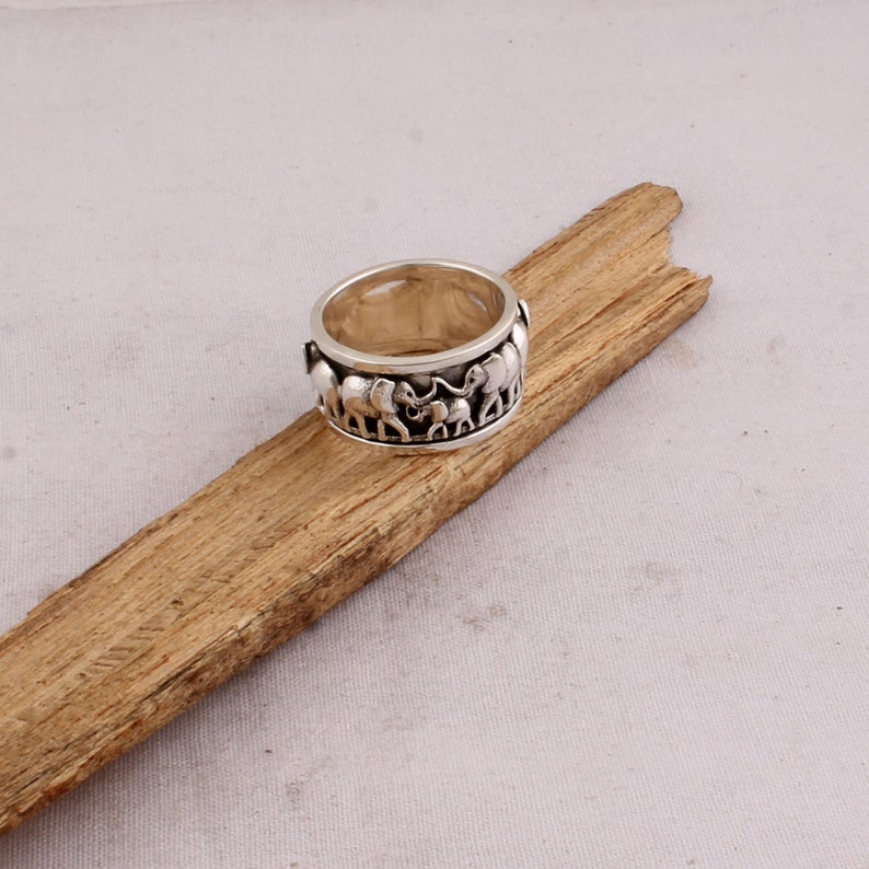 Amazing Elephant Spinner Ring Round Shape Spinner Ring Gift Etsy