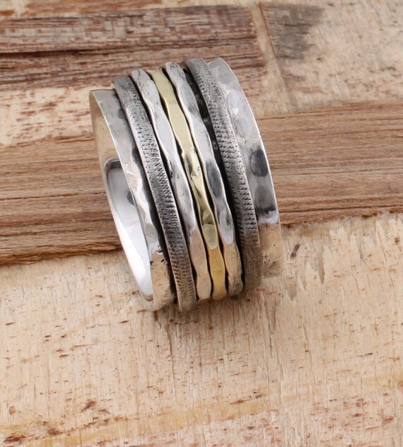 Thumb Ring 925-Sterling Silver Ring,Antique Silver Ring,Handicraft Boho Ring,Spinner Ring Gift For Her,Wedding Ring Etsy Cyber-2019