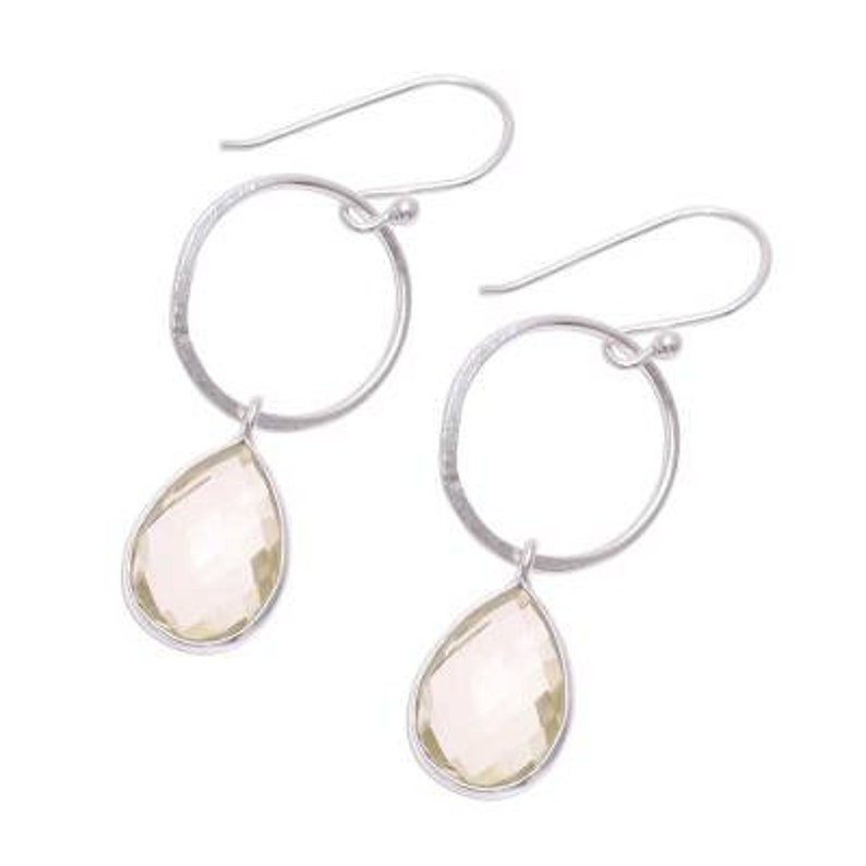 Natural Citrine Top Quality Gemstone Handcrafted Earring Cut,Transparent Stone Boho Earring 925-Sterling Silver Earring Etsy Cyber-2019