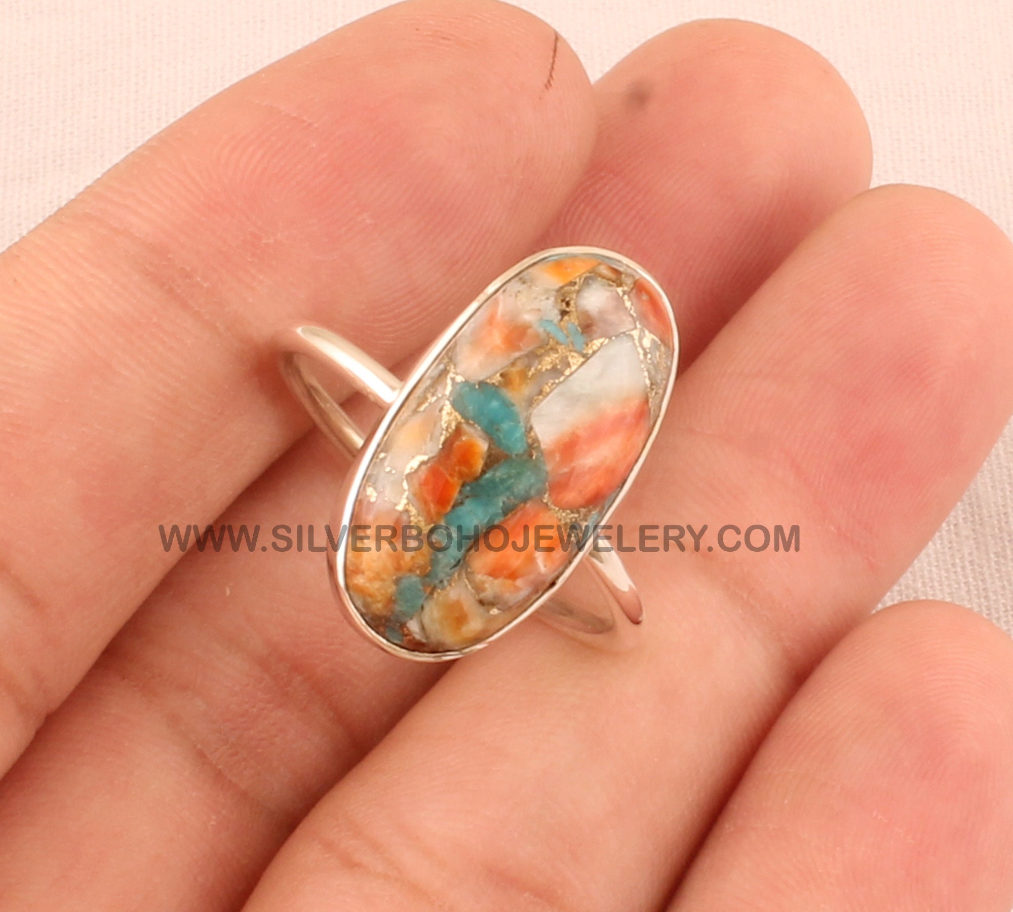 Handmade Oval Gemstone Ring For Wedding Anniversary Gift Etsy