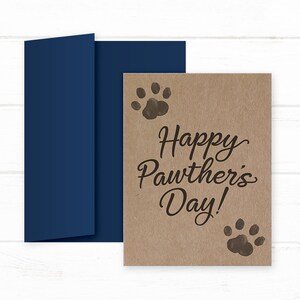 Happy Pawther&#39;s Day | Dog Dad Father&#39;s Day Card | from the dog | Blank Inside