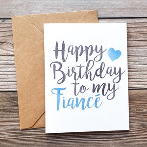 Fiancé Birthday Card | Happy Birthday to my Fiance