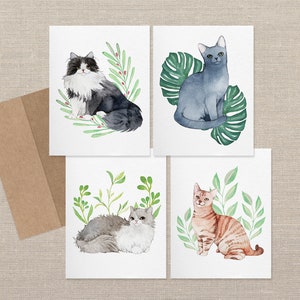 Cat Card Pack | Recycled Greeting Cards | Blank Inside