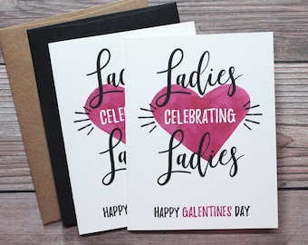 Download Galentines Day Card Set Etsy