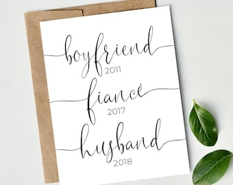 Custom Pregnancy Announcement Card for Husband, Pregnancy card to husband, Personalized baby reveal, Greeting Card for New Father, new dad