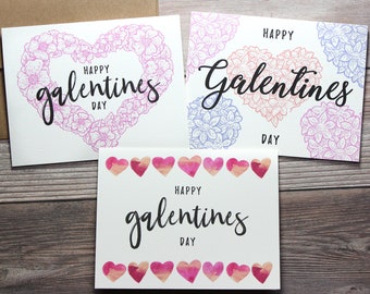 Galentines Day Card Pack | Recycled Greeting Cards | Galentines Gift | Valentine's Day Cards for friends