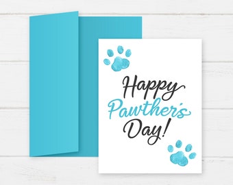 Happy Pawther's Day | Card for dog dad | from the dog | Dog Father's Day