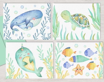 Ocean Greeting Card Pack | Ocean Cards | Blank Inside