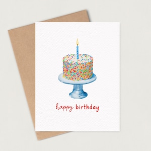 Confetti Cake Birthday Card | Happy Birthday Card | Simple Birthday Card | Blank Inside