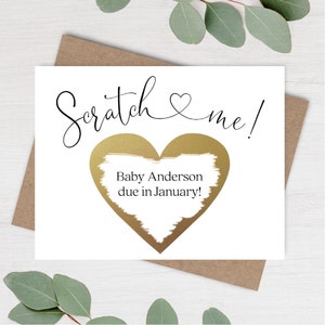 SCRATCH OFF Pregnancy Announcement Card | New Baby Card | Surprise Announcement