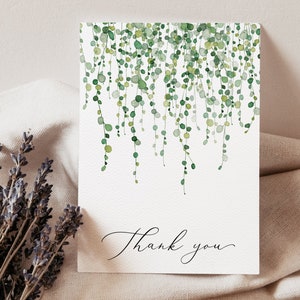 Greenery Thank You Card | Plant Thank You Card | Eco Friendly | Blank Inside