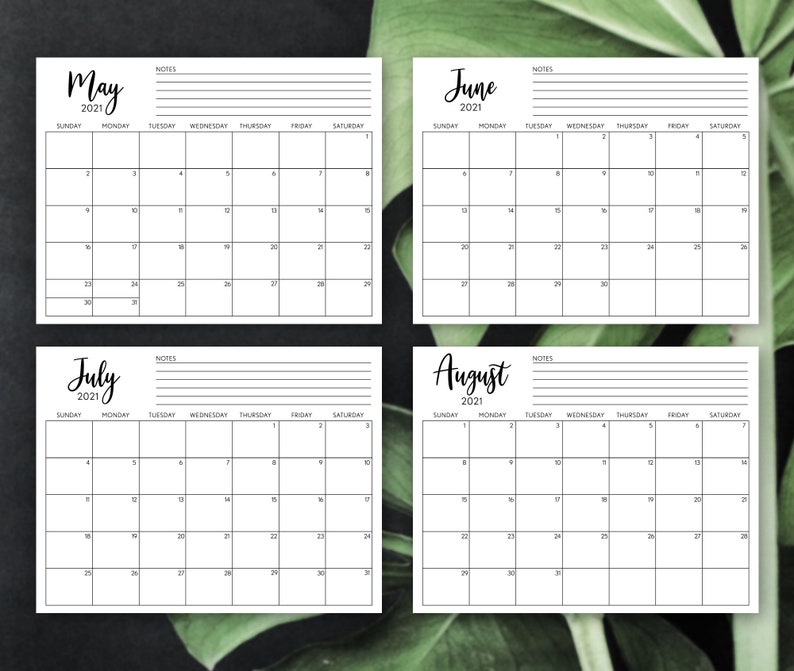 printable calendar 2022 calendar planner insert minimalist