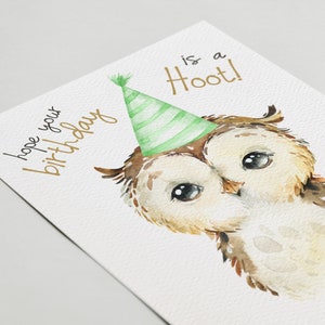 Happy Birthday Card | Owl Birthday Card | Cute Birthday Greeting Card ...