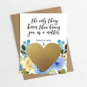 SCRATCH OFF Pregnancy Card for Mom | Baby Announcement Card | You&#39;re Going To Be A Grandma