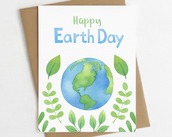 Earth Day Greeting Card | Happy Earth Day | Eco Friendly | Blank Inside