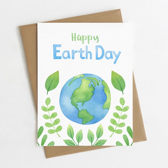 Earth Day Greeting Card | Happy Earth Day | Eco Friendly | Blank