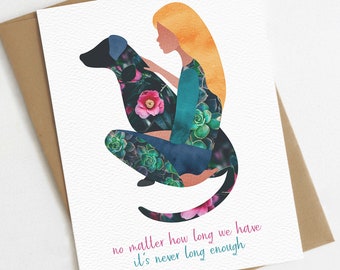 Loss of Dog Card | Dog Sympathy Card | Condolences  | Pet Loss Card | Blank Inside