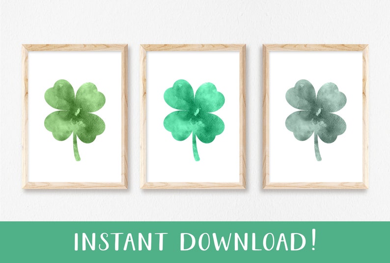 4 Leaf Clover Printable Wall Artwork Preset, Springtime decor, St. Patricks Working day decor, 8\ picture regarding Four Leaf Clover Printable titled 4 Leaf Clover Printable Wall Artwork Fixed, Springtime decor, St. Patricks Working day decor, 8\