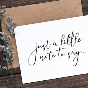 Pregnancy Announcement Card | Just a Little Note to Say a Baby is on the Way!